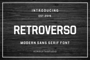 Retroverso: A Bold, Minimalist Display Font Built for Clarity